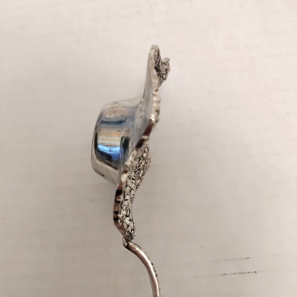 Godinger Silverplate Over Cup Tea Strainer Olde Bouquet Floral Pattern Vintage - Picture 4 of 15